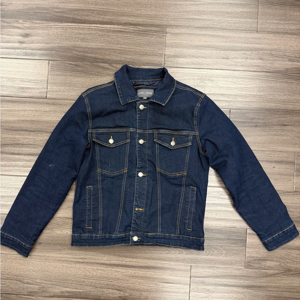 Slate & Stone Men’s Dark Wash Denim Jacket- Size Small